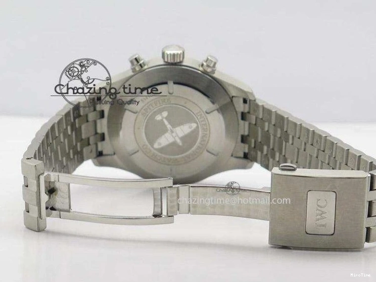 MIROTIME 0413 Pilot Spitfire Chrono ZF Best Edition Gray Dial On SS Bracelet A WrinkleFree 7357